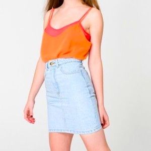 American Apparel Lightwash Denim Skirt